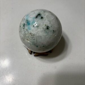Phoenix Stone Sphere With Wooden Plate Stand